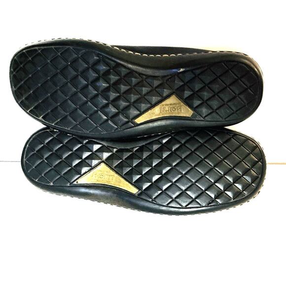 Born Black Leather Sz 8 Slip on Loafer Wide toe Box Shock Absorbing footbed - Picture 8 of 8